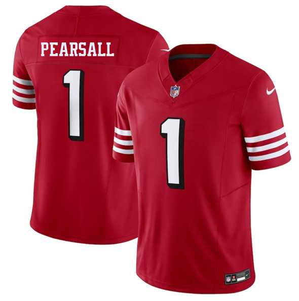 Men & Women & Youth San Francisco 49ers #1 Ricky Pearsall New Red 2025 F.U.S.E. Vapor Untouchable Limited Stitched Jersey